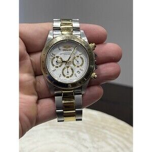 Invicta Speedway Mens Watch 9212 Stainless Steel Gold-Tone Missing Crown Battery